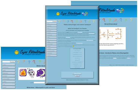Screenshot der Webprsenz Rtsel, Scherzfragen und anderer Denksport